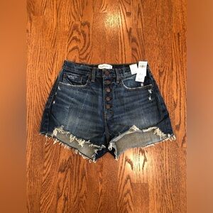 Abercrombie & Fitch Curve Love High Rise Mom Denim Shorts- Size: 28/6